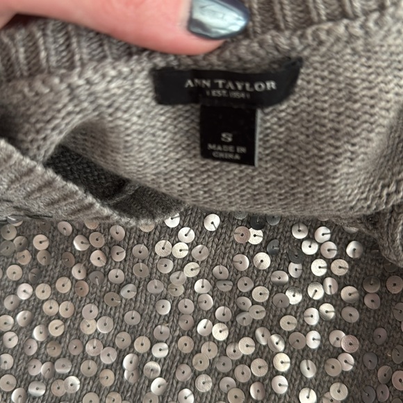 Ann Taylor Metallic Sequin Cardigan S - Picture 3 of 4